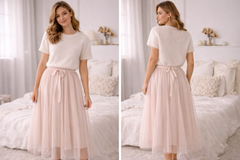 Tule Midi Rok – Chocoladebruin