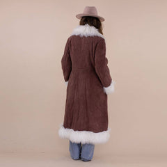 Luxe Faux Fur Jas met Suède Afwerking