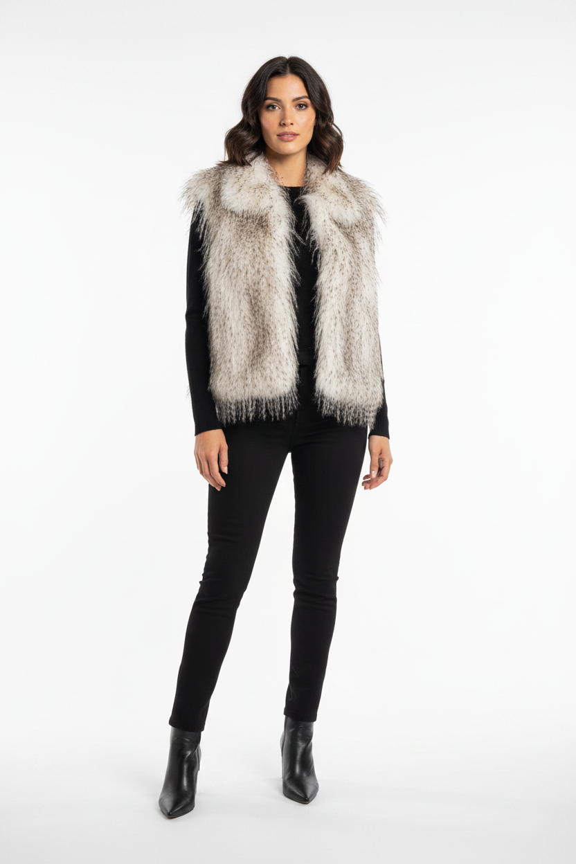Faux Fur Gilet voorkant