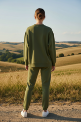 Groen pak achterkant