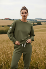 Groen pak voorkant