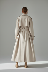 Klassieke Trenchcoat - Licht Beige Achterkant