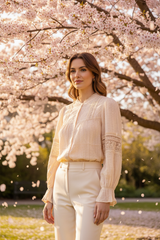 Belcci Lace Blouse – Crème