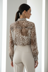 Lenteblouse Leopard