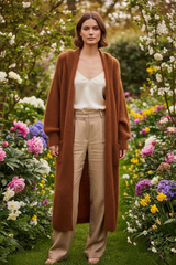 Lange Mohair Cardigan – Ivoor