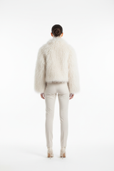 Luxe Witte Fluffy Feather Jas