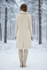 Luxe Crème Teddy Vest - Achterkant
