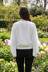 Witte katoenen blouse achterkant - model 3