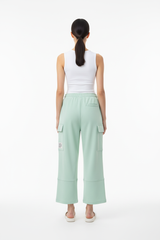 Mintgroene Wide-Leg Cargo Broek