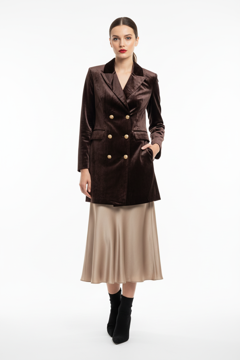 Model met blazer - feminine styling