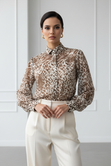 Lenteblouse Leopard
