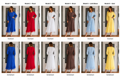 Chiffon Maxi Jurk met Ruches & Strikceintuur
