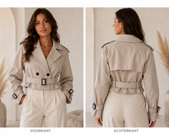 Cropped Trench Coat – Sand