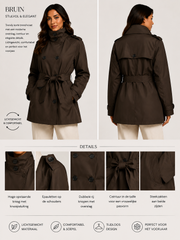 Korte Trenchcoat – Stijlvol & Elegant