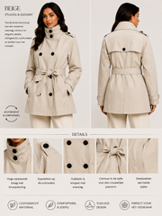 Korte Trenchcoat – Stijlvol & Elegant