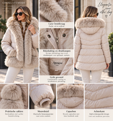 Luxe Gewatteerde Damesjas met Bontlook
