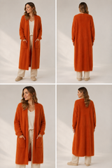 Lange Mohair Cardigan – Ivoor