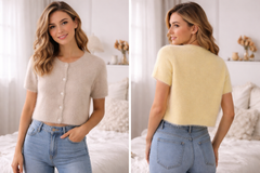 Fluffy Crop Top – Pink